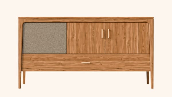 Front on photo of the Serenade, the flagship guitar amp / furniture piece from Sonoforma.